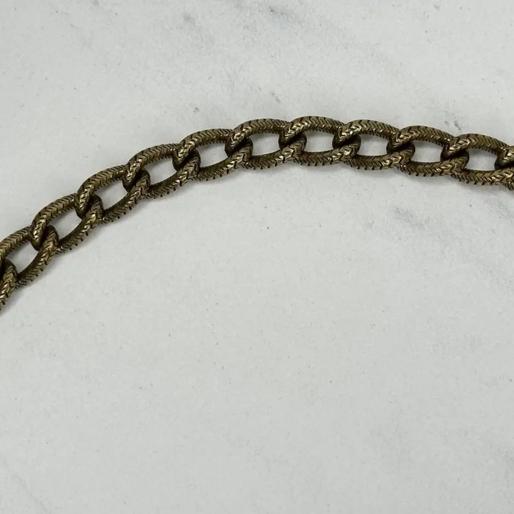 Chain Link Fringe Smoky Bead Drop Belt Gold Tone Extra Small/Small (XS/S) ✨